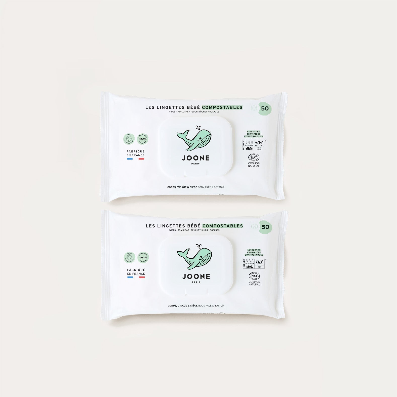 Les lingettes à l'eau compostables