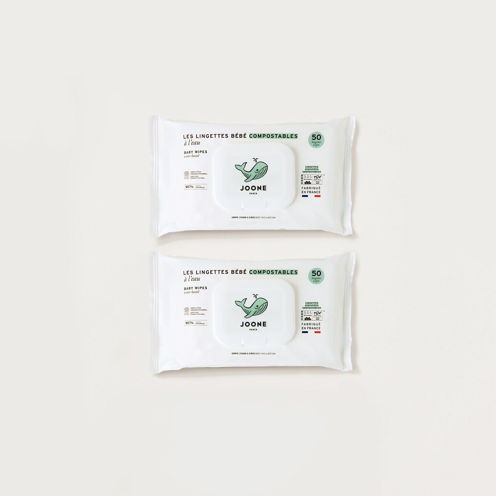 Les lingettes à l'eau compostables