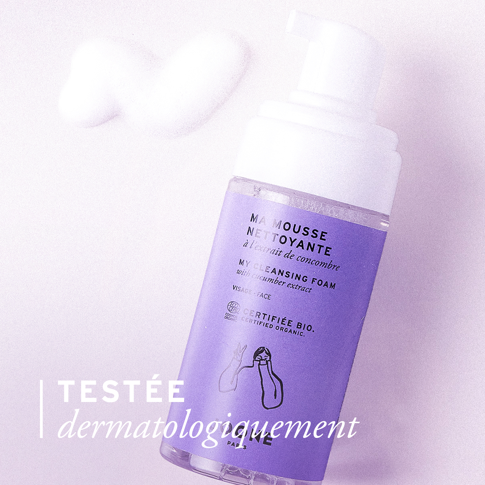 Ma mousse nettoyante visage certifié bio