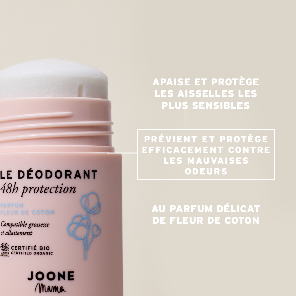 Le déodorant parfum fleur de coton certifié bio