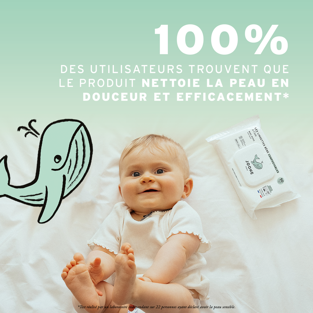 Les lingettes à l'eau compostables