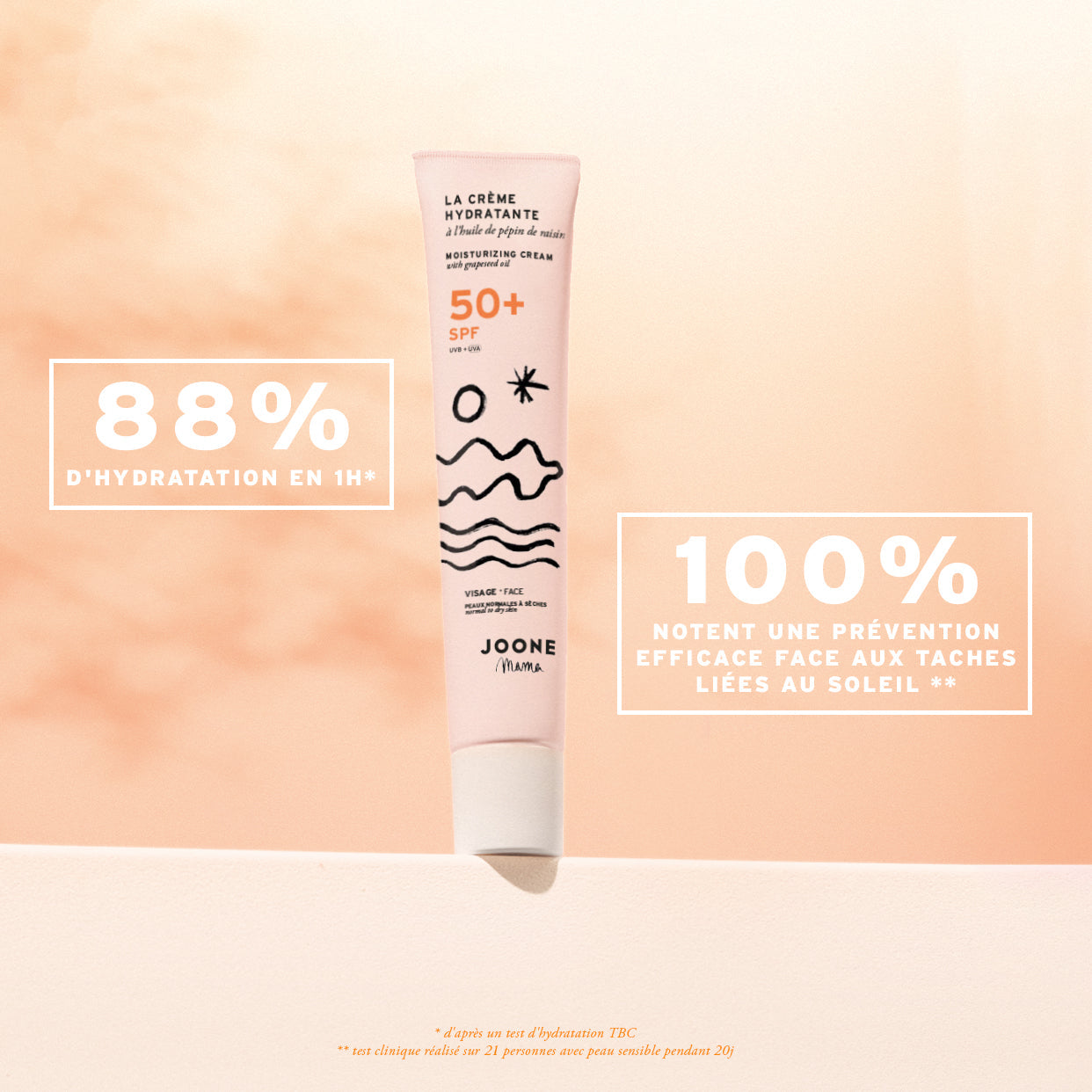 La crème hydratante SPF 50+