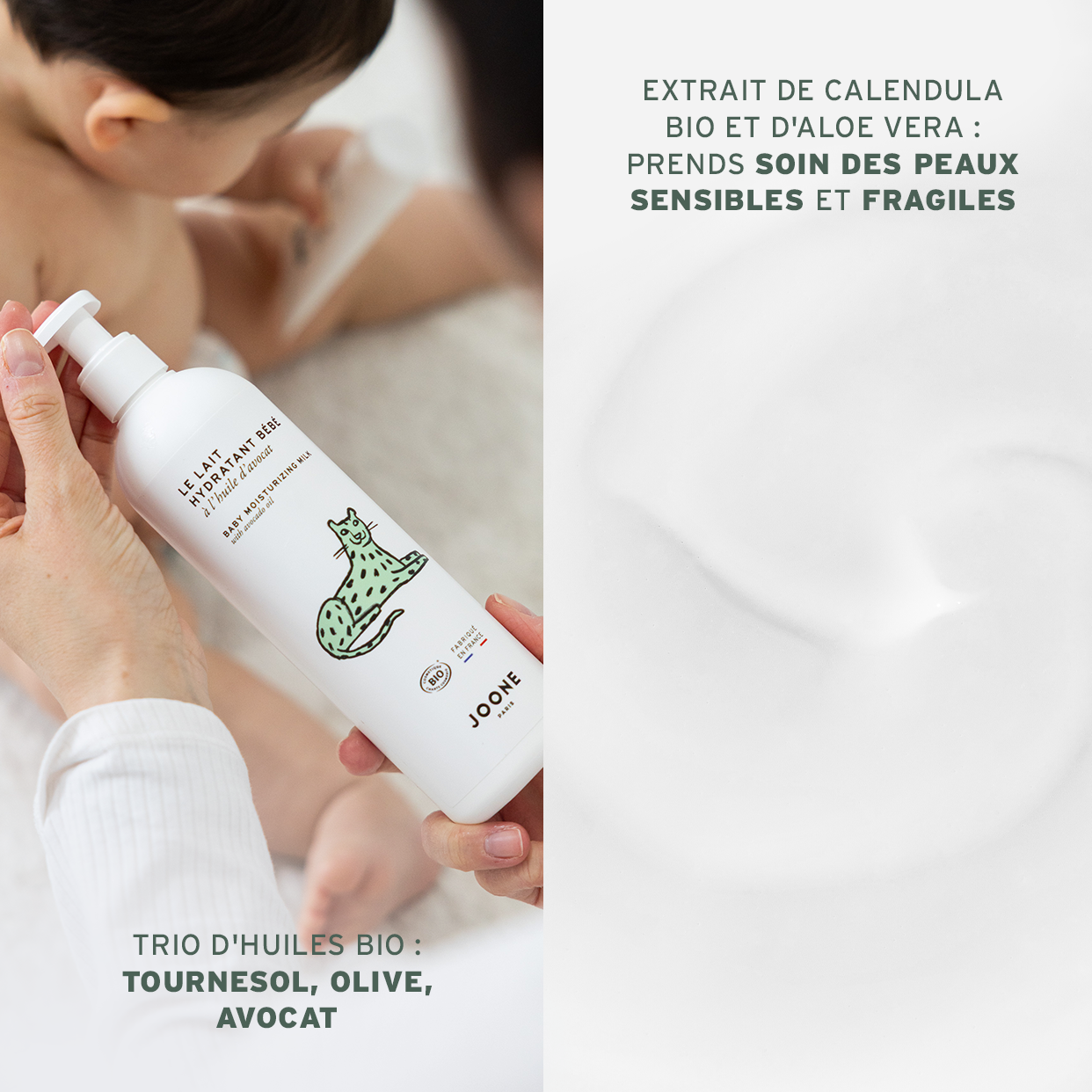 Le lait hydratant certifié bio